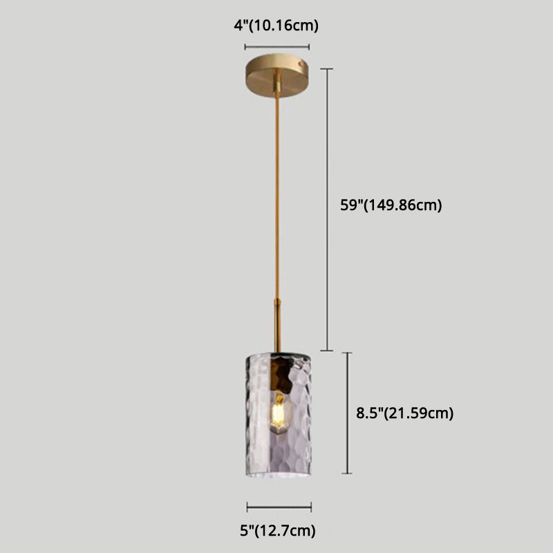 1 lampe suspendue à cylindre légère