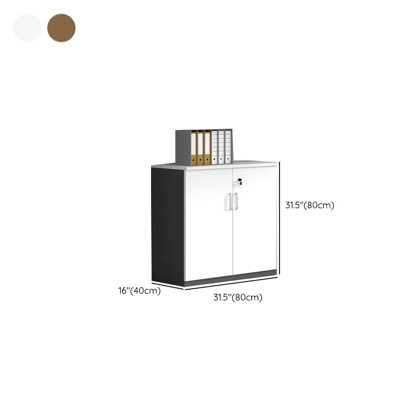 Contemporary Style Filing Cabinet Wood Lateral File Cabinet with Locking Storage