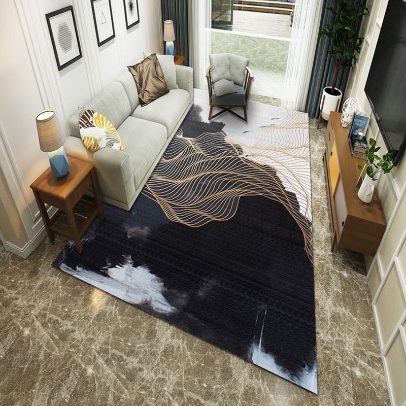 Minimalistische kamer Tapijt Multi -gekleurde oosterse afdrukruimte Tapijt Polyster Easy verzorgt Machine Wasbaar binnen Tapijt