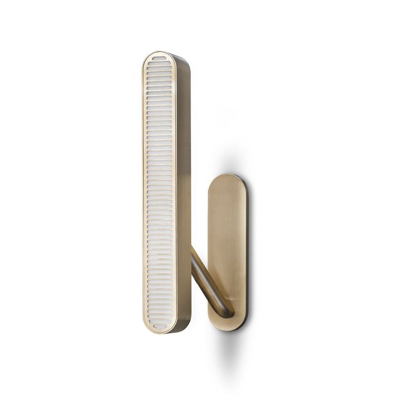 Modern Style Brass Wall Light Oval Shape Gold LED Wall Sconce for Living Room