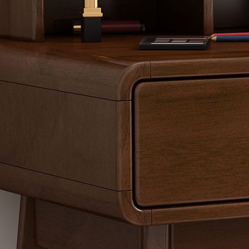 Scandinavian Solid Wood Makeup Counter 3 Drawer Vanity Dressing Table