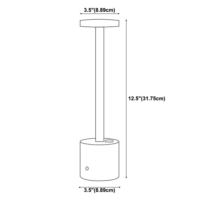 Luce da tavolo a 1 luce arrotondata con porto USB lampada da tavolo moderna per camera da letto