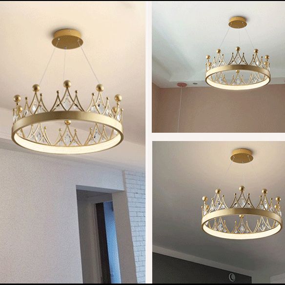 Lampadino a forma di corona a forma di corona oro lampada a led a LED a LED per camera da letto