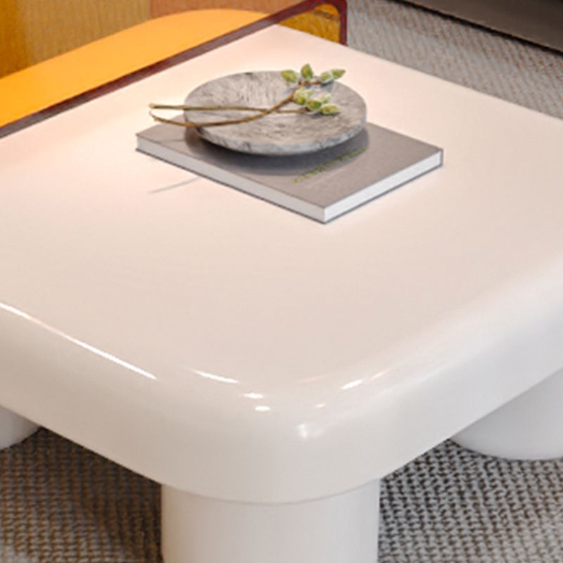 Contemporary 2 Nesting Coffee Table Set Square 4 Legs Cocktail Table