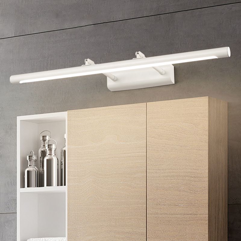 Linear Shape Metal Wall Sconce Modern 1 Light Swing Arm Mirror Wall Mounted Light