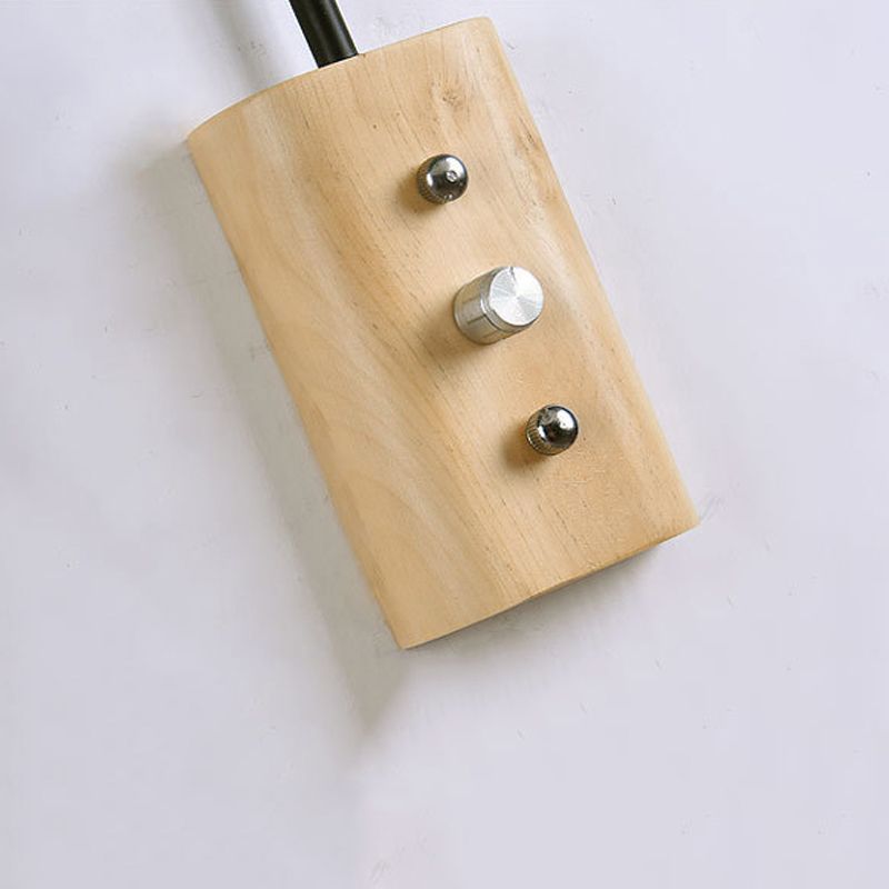Wood 1 - Light Wall Sconce , Cone Shade Metal Wall Armed Sconce
