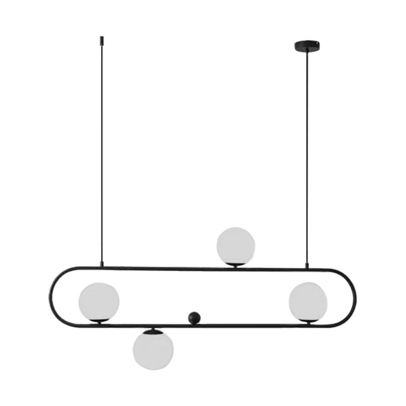 Light Luxury Style Hanging Lamp Ellipse Shape Island Light Fixture for Dining Table