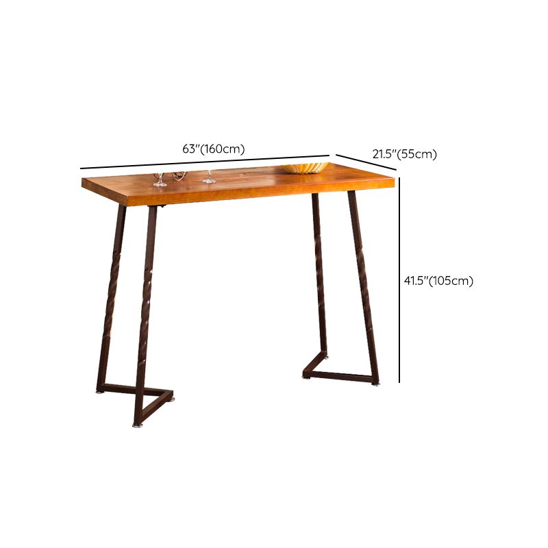 Industrial Style Solid Wood Pub Dining Set 1/2/5 Pcs Rectangular Pub Set for Home