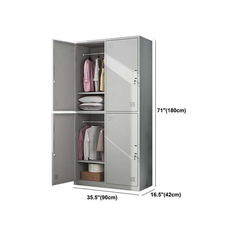 Modern Hinged Wardrobe Armoire Steel Wardrobe Cabinet for Bedroom