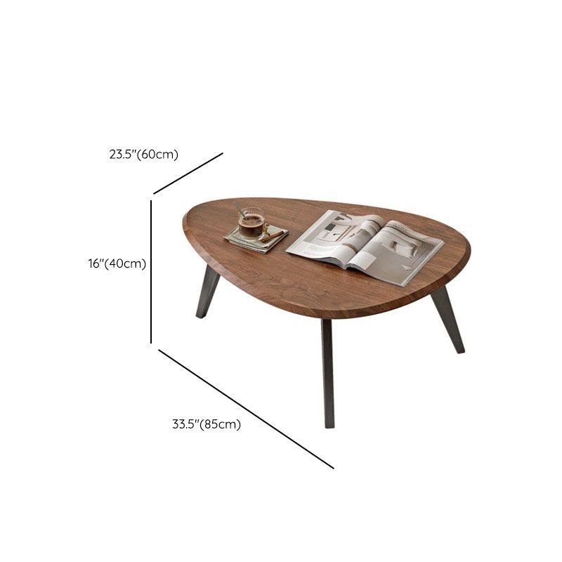 3 Legs Coffee Table Wood Geometric Coffee Coffee or End Table