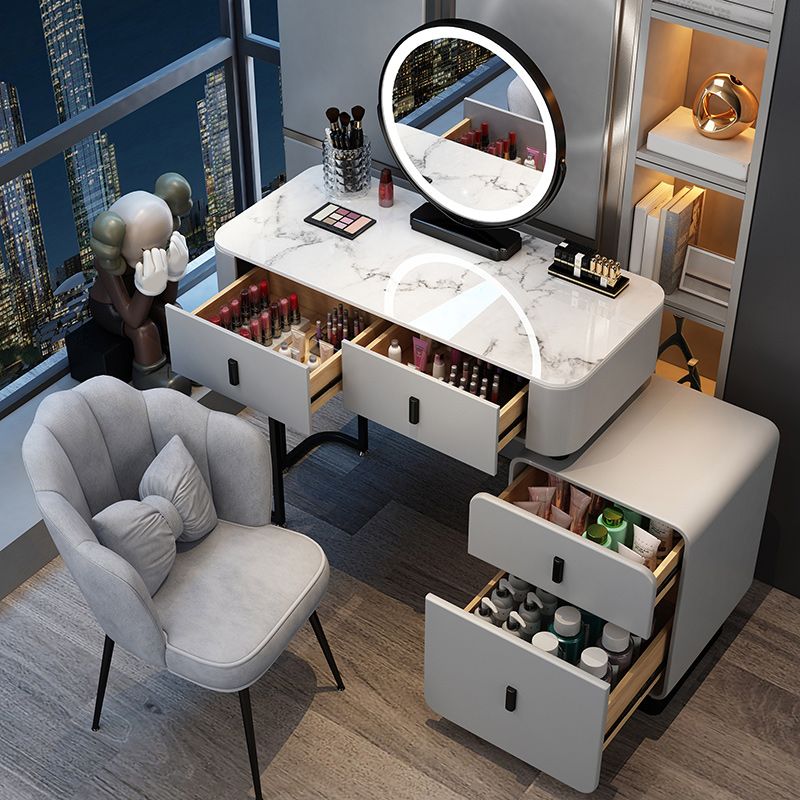 Contemporary Bedroom Vanity Dressing Table Wooden Makeup Vanity Desk with Drawer