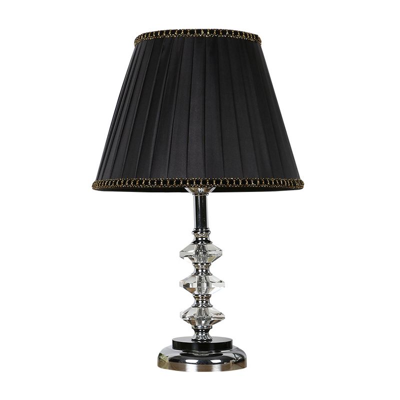 Simple Sweet Smant Simpured Night Light Light Clear K9 Crystal 1 Lámpara de mesa de sala de estar en negro