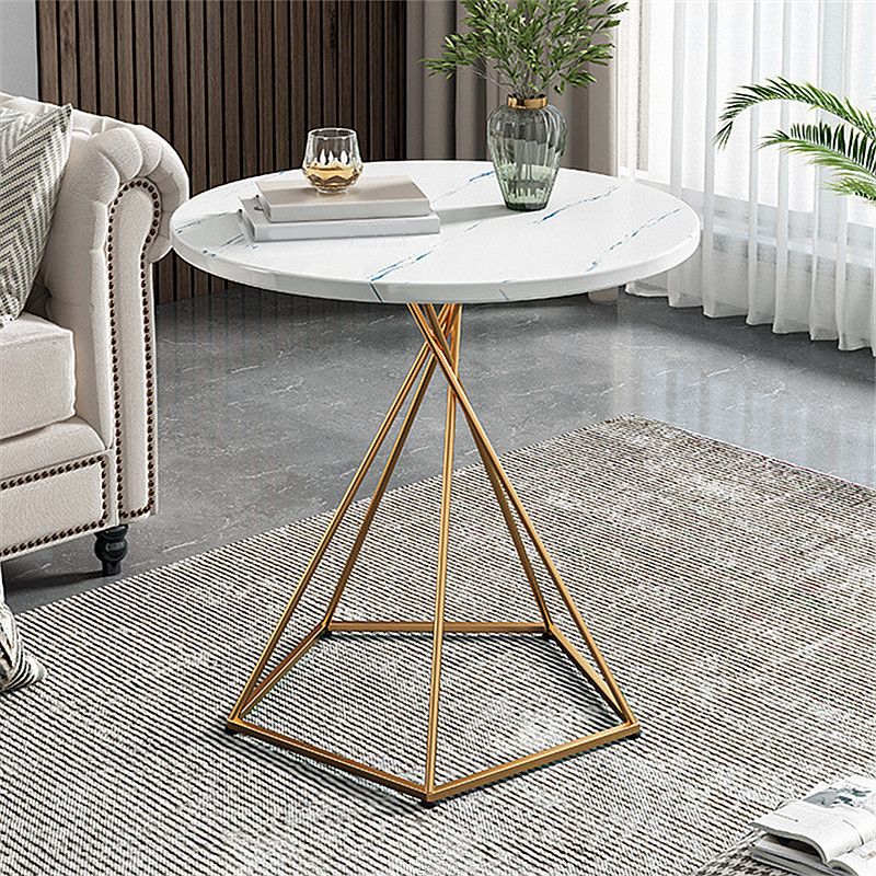 Frame Coffee Table Minimalist Wood Round Coffee Table for Living Room