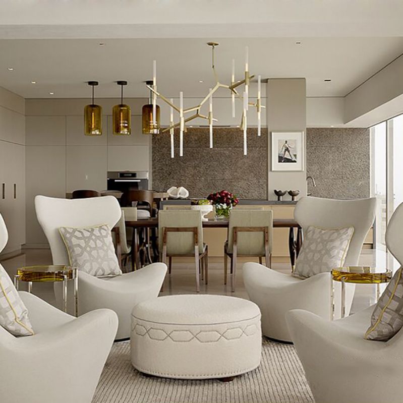 Radiation Chandelier Light Fixtures Modern Multi-Head Suspension Pendant Lamps for Living Room