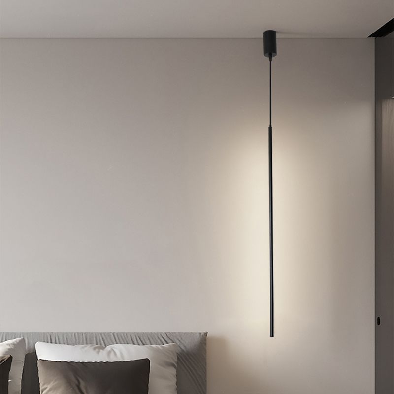 Acrilico Light Suspension LED Light Minimalist Black Pendant Fime -Set per letto