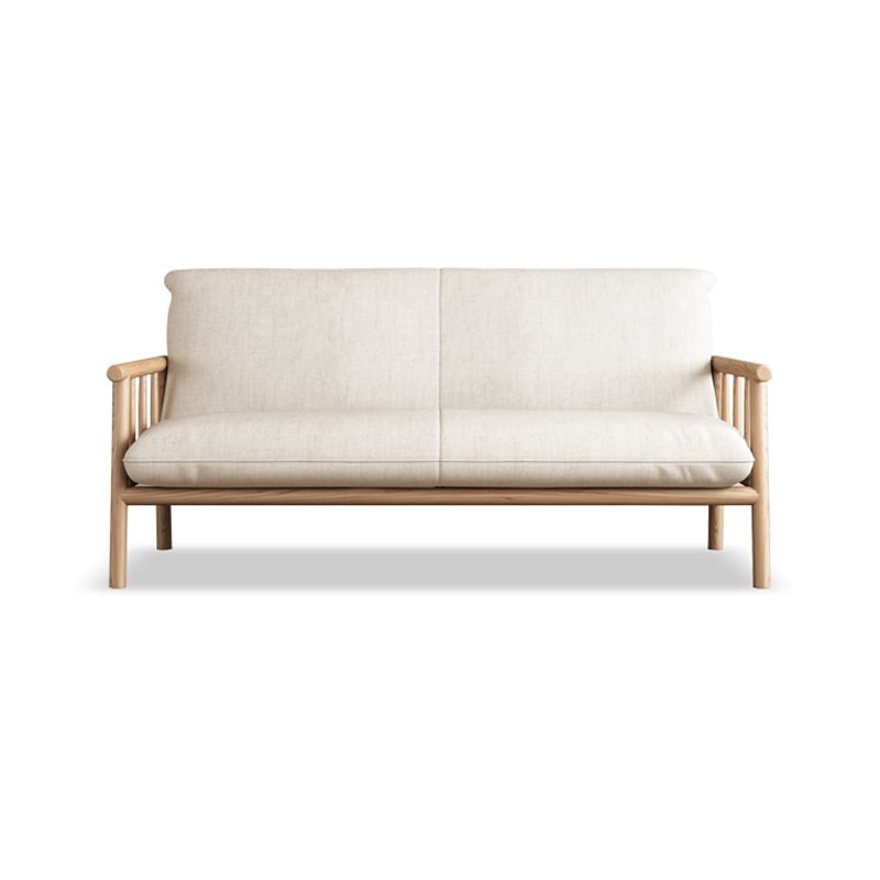 Modern Linen Sofa 28.7"W Tight Back Sofa with Rolled Arm for Living Room