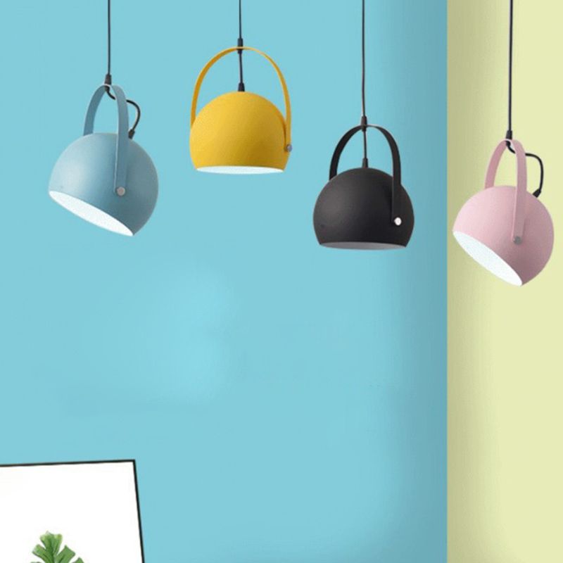 Modern Creative Macaron Pendant Light Lacquered Aluminium Hanging Lamp for Dining Rooom