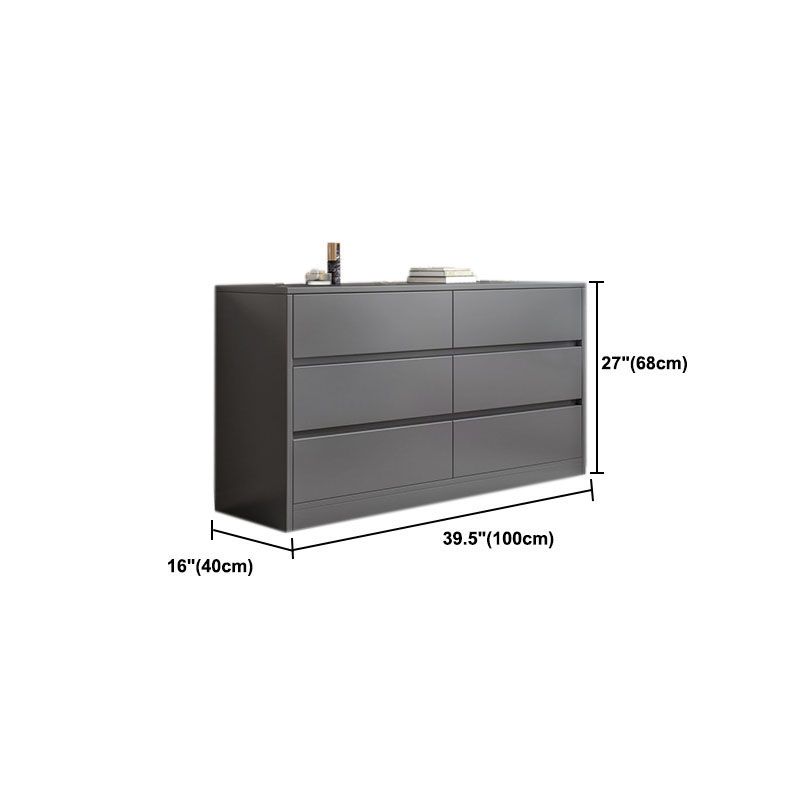Contemporary Wood Double Dresser Bedroom Horizontal Storage Chest