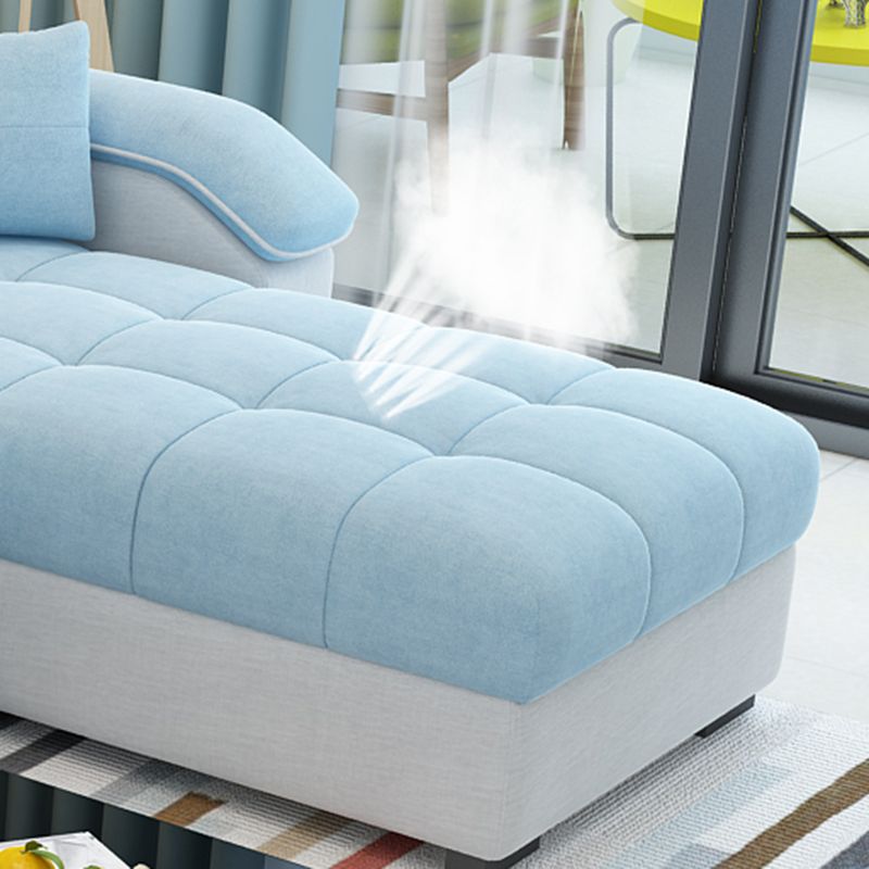 106.3" W √ó 57.09" D √ó 35.43" H Sloped Arms Sectional with Storage and Slipcovered