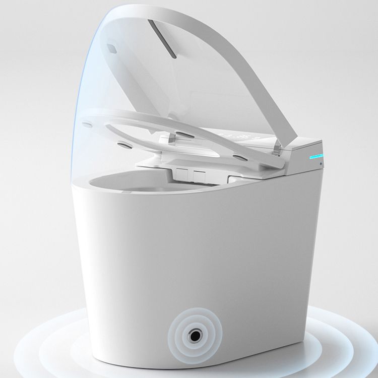 Contemporary Ceramic Elongated Heated Seat Floor Standing Bidet