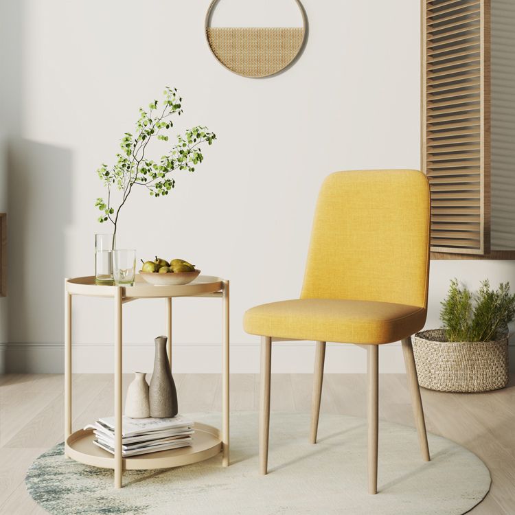 Fabric Dining Side Chairs Glam Style Parsons Chair of 16'' Wide for Kitchen