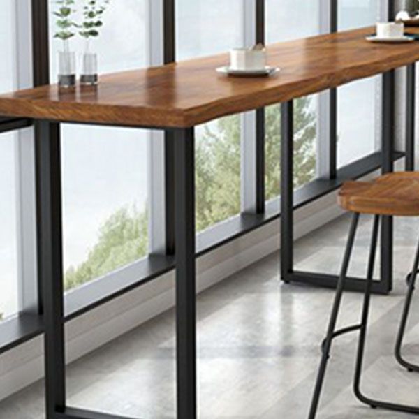 Solid Wood Bar Table Set Industrial Rectangle 1/2/5 Pieces Pub Table Set