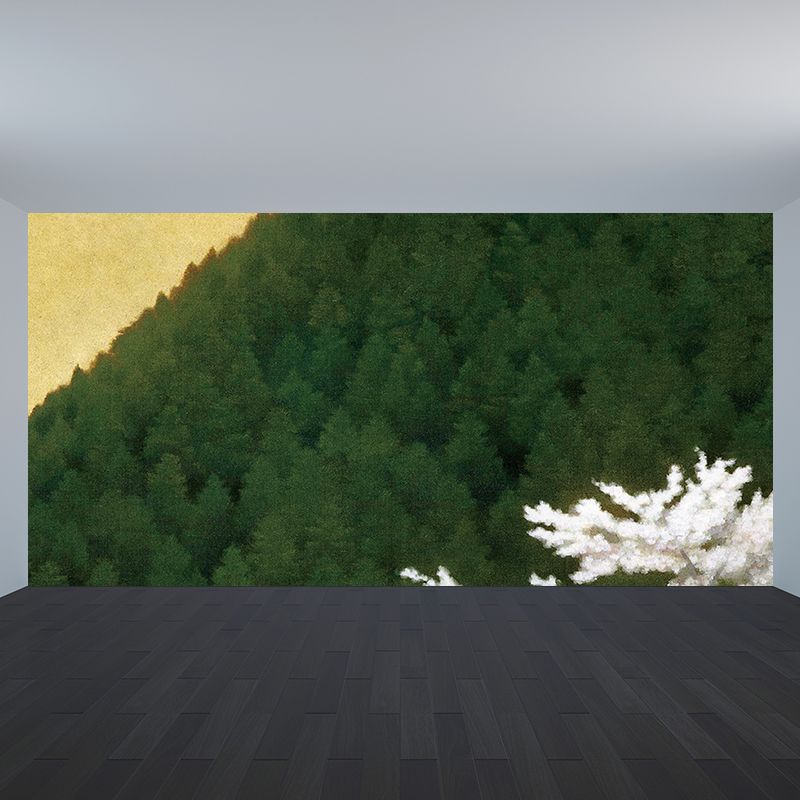 Botanical Scene Wall Mural Contemporary Decorative Bathroom Wall Covering, Personalize