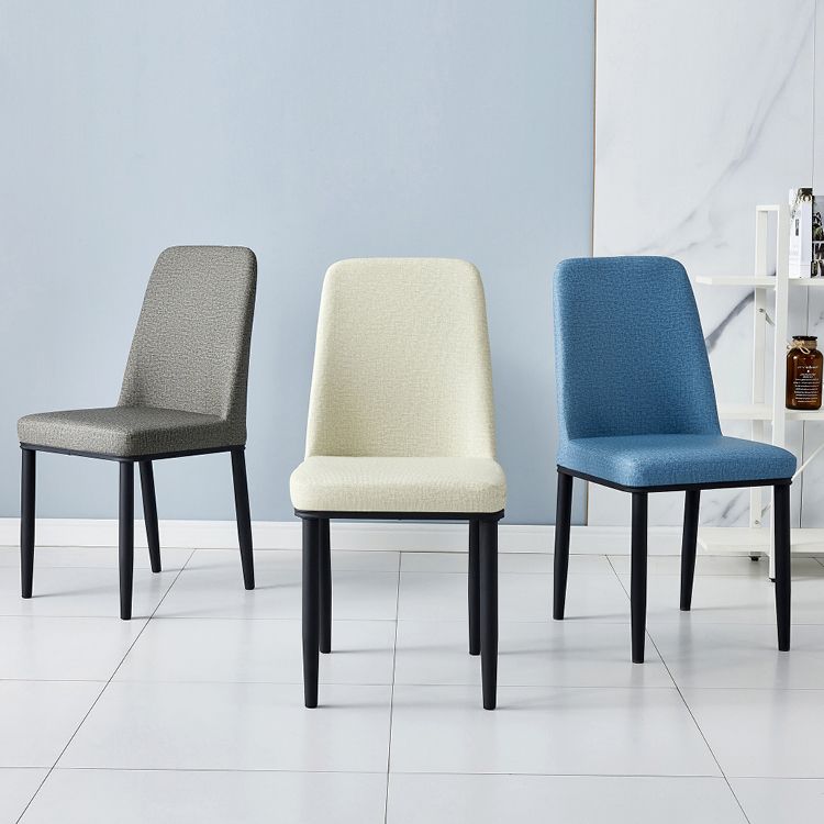 Sedia da casa contemporanea parsons sedia da pranzo in metallo con cuscino