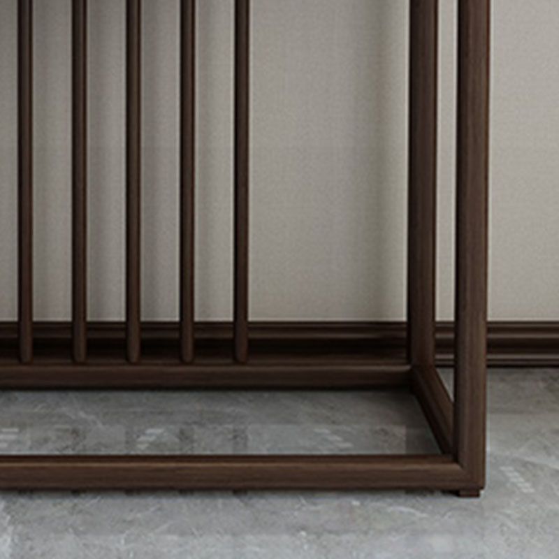 Solid Wood Console Table 1 Shelf Rectangle Accent Table for Hall