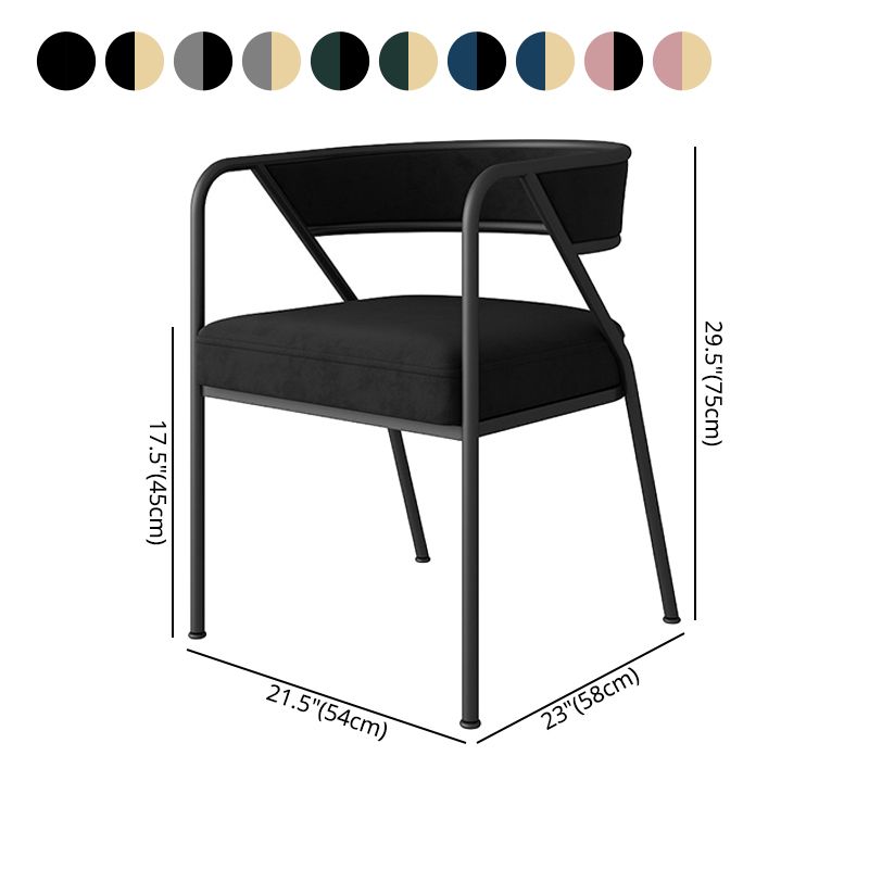 Fauteuils rembourrés de luxe de style scandinave Chaise d'appoint à dossier ouvert (Ensemble de 2)