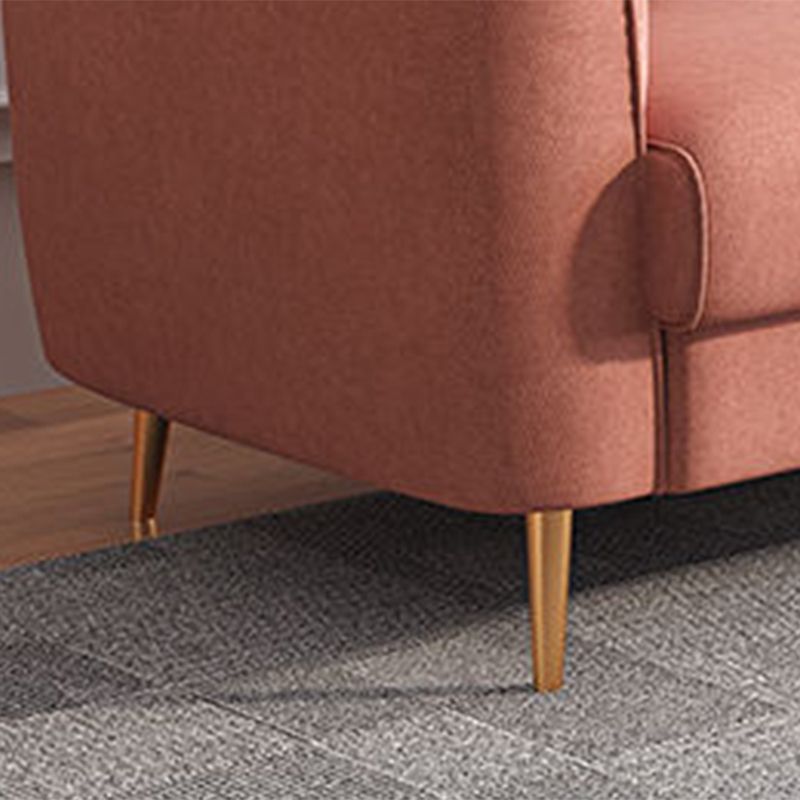 29.53"H Pink Upholstery Sofa with Sewn Pillow Back for Living Room