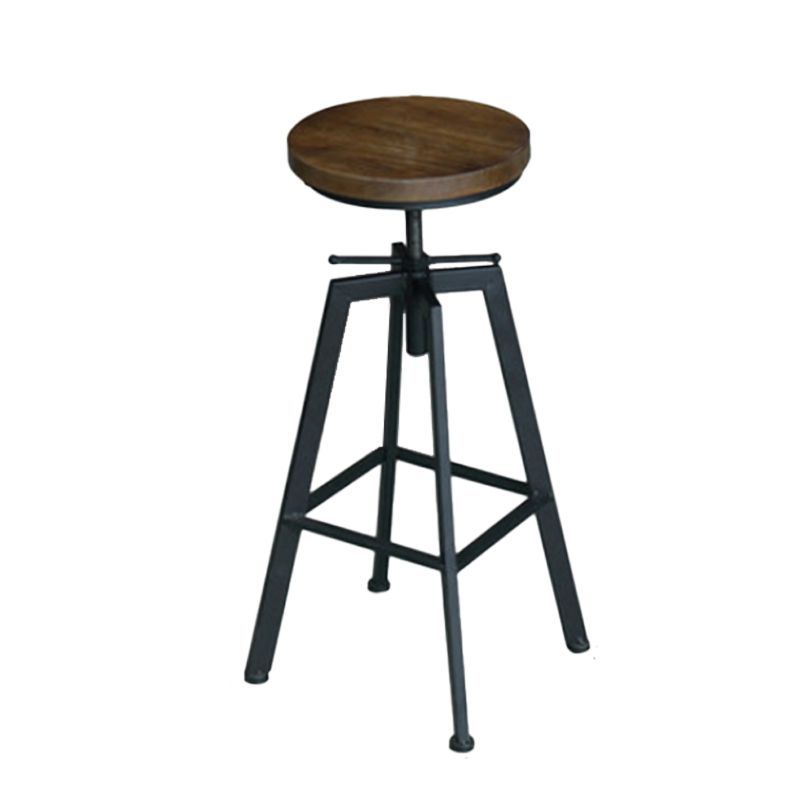 Modern Style Counter Stool Round Backless Bar Stool for Living Room