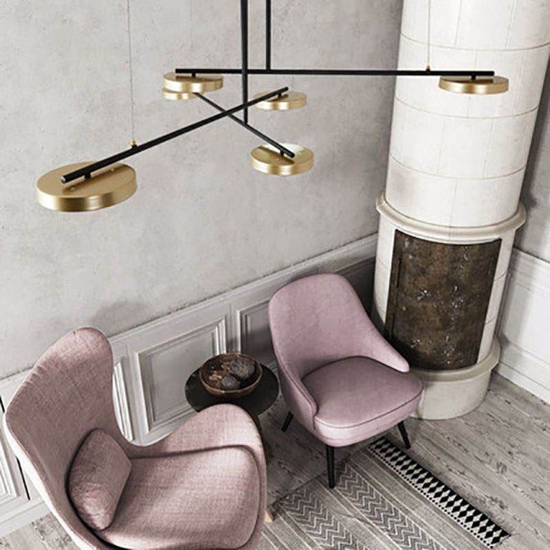 Lampade a sospensione rotonda moderna lampada lampadario a più luci con ombra acrilica bianca