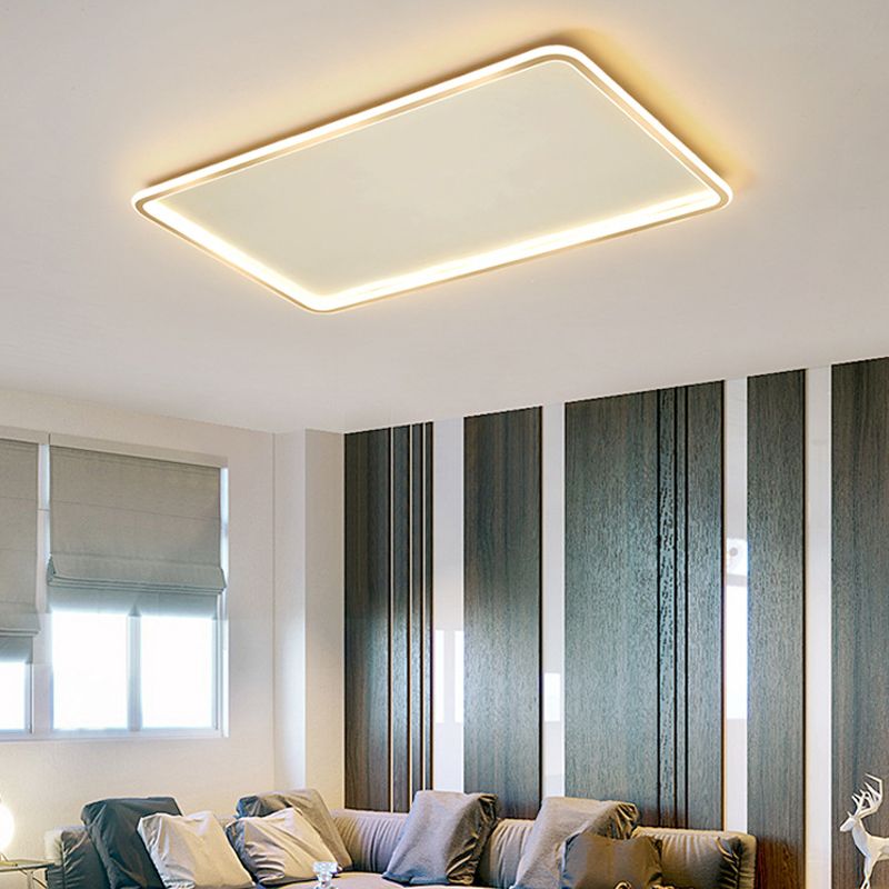Plafonnier géométrique à LED de style simple, plafonnier en métal