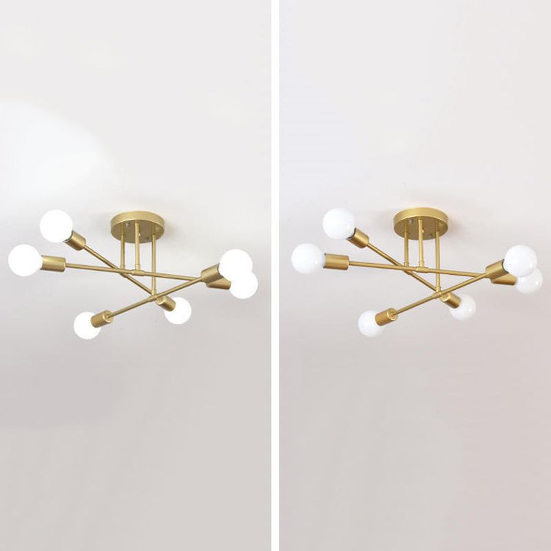 Modern Flush Mount Ceiling Light 6 Light Fixture Flush Mount Lamp for Dining Room