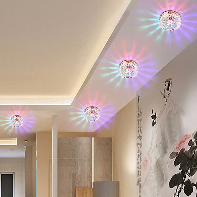 Bloemenschaduw Inbouwlamp Artistiek Kristallen Hal LED Inbouwplafondlamp in helder