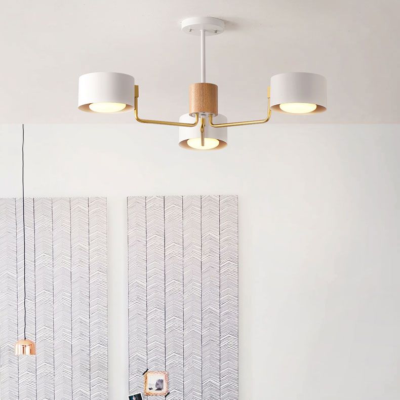 Moderno a soffitto luce in legno color legno di macarons camera da letto hotel luce