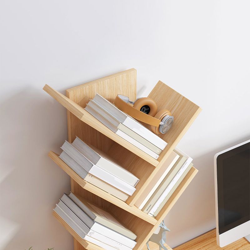 Modern Bookcase Open Back Engineered Wood Bookshelf with Shelves for Study Room