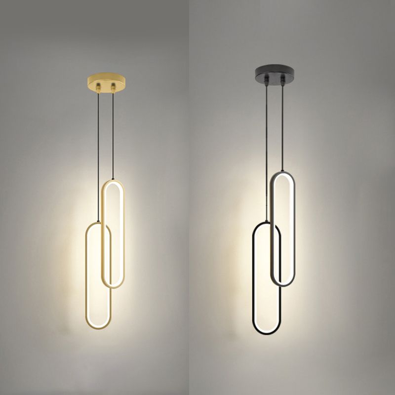 Linear Shape Metal Hanging Lights Modern Style Hanging Light Fixtures