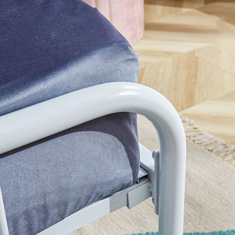 49.21" Modernism Metal Bed with Headboard Low Profile Standard Bed