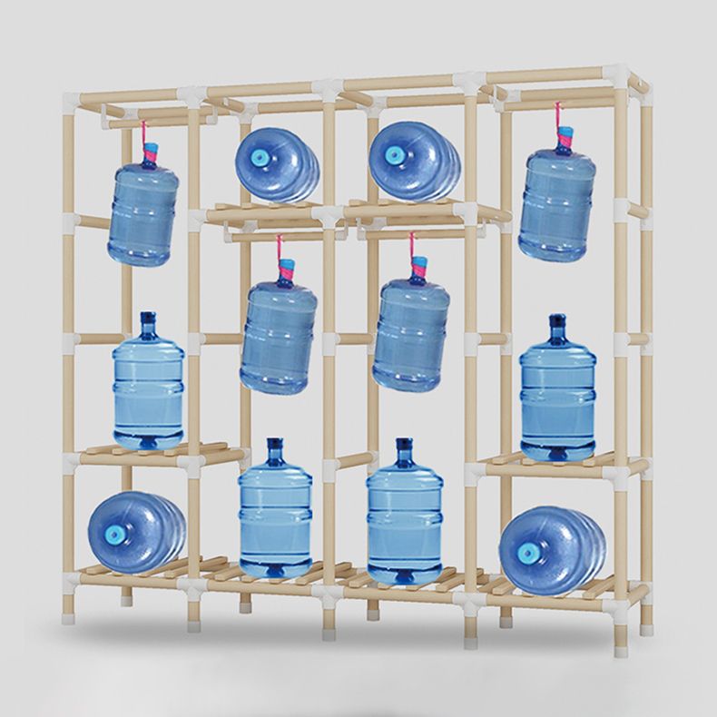 Contemporary Style Wardrobe Solid Wood Wardrobe Closet with Legs