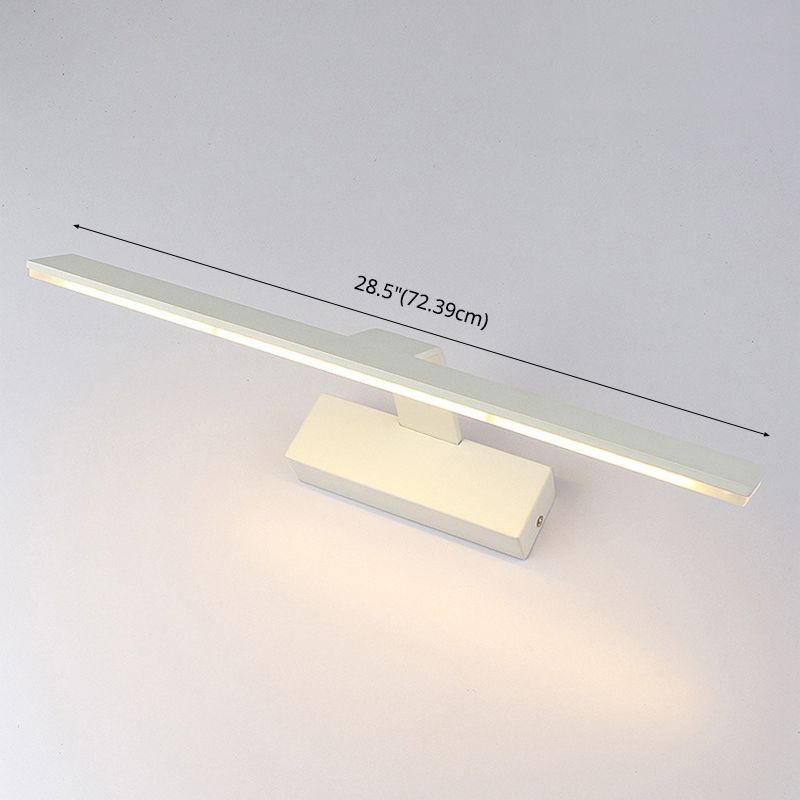 Minimalist Style Shaded Wall Light Fixture Acrylic LED Bathroom Wall Mounted Light in White
