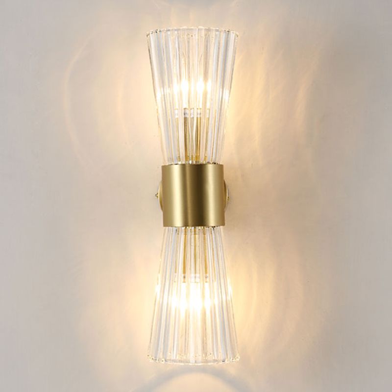 Crystal Funnel Wall Sconce Lights Modern Style 2 Lights Wall Mounted Lamps