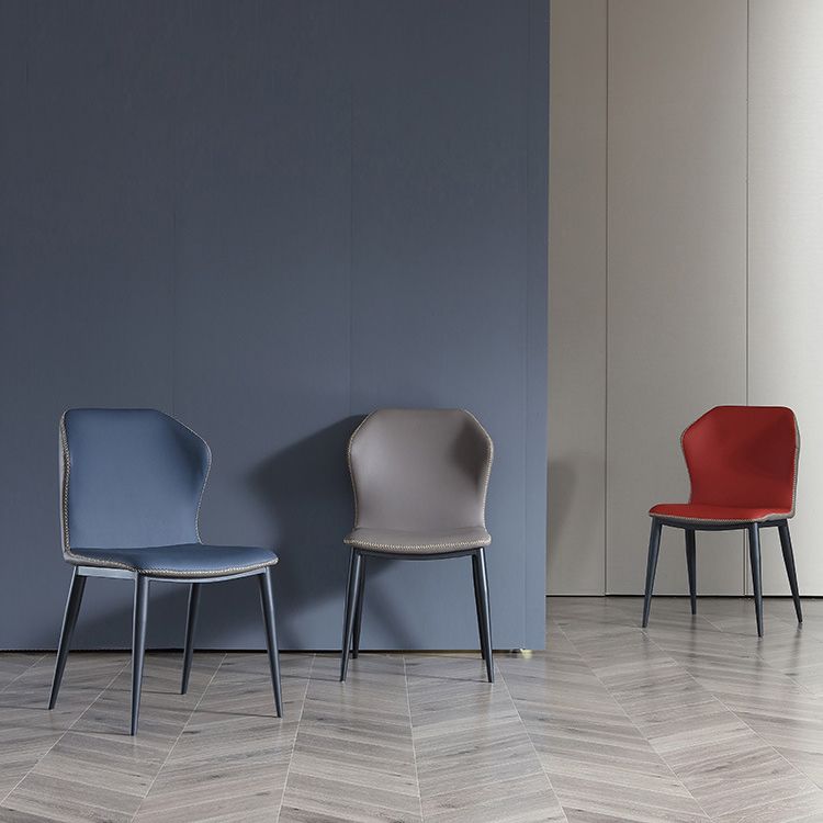 Silla de ala de silla lateral tapizada de estilo moderno silla parsons para uso doméstico