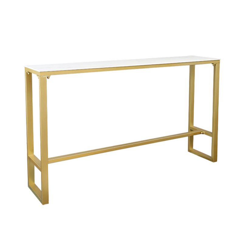 Rectangle Pub Table Glam Style Bar Height Bar Table for Indoor