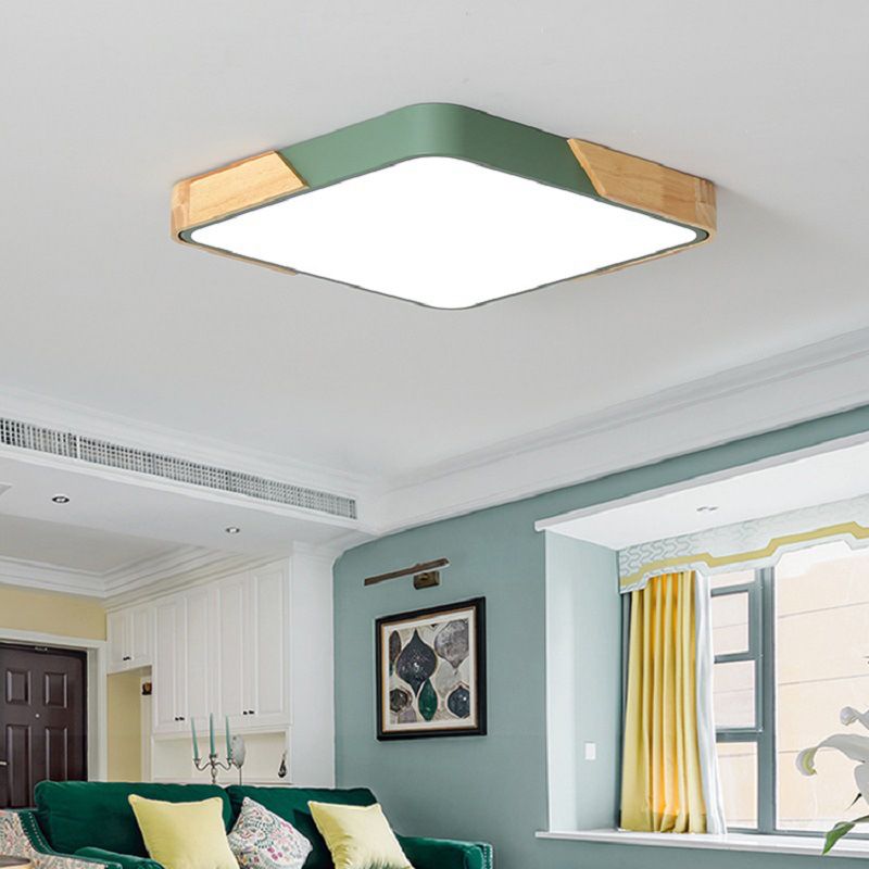 Geometrie Vorm LED-plafondlamp Modern Macaroon Acryl 1-lichts Inbouw voor slaapkamer