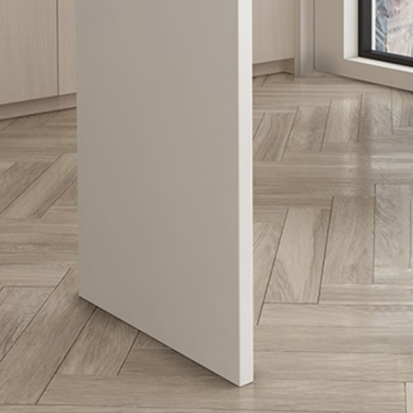 Contemporary Double Pedestal Bar Table White Solid Wood Bar Dining Table