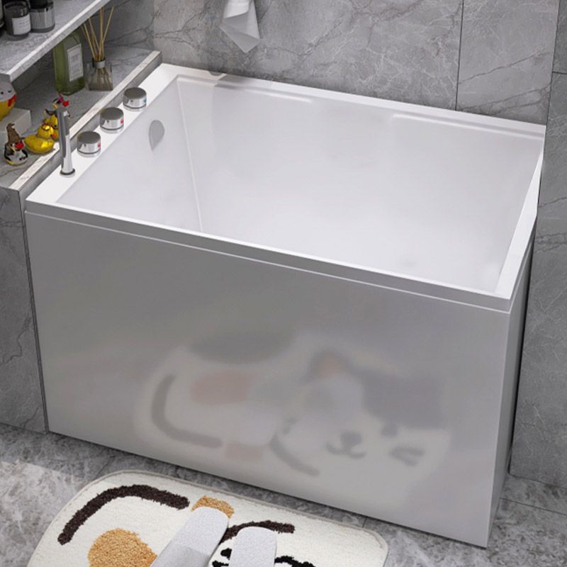 Modern Style Apron Front Bathtub Rectangular Acrylic Bathtub in White