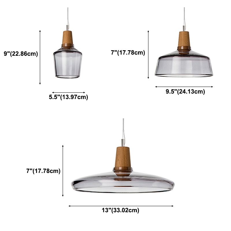Iluminación colgante de tazón luces de techo industrial vaso 1 luces colgantes de luz