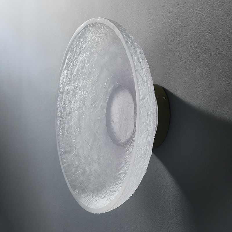 Single White Wall Mounted Sconce LED Shaded Wall Light for Living Room